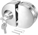 Nurven Heavy Duty Double Glass Door Lock - Anti-Theft Security Lock, 304 Premium Stainless Steel Tamper-Proof, High-Security Locking System for Commercial & Residential Use with 3 Copper Keys.