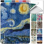 DuraSafe Cases for iPad 7.9 Inch Mini 5th Gen [ Mini 5 2019 ] A2133 A2124 A2126 MUQY2HN/A MUQW2HN/A MUQX2HN/A Lightweight Smart Adjustable Stand Feature Printed Sleek Design Flip Case - Starry Night