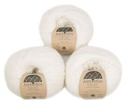 Extra Soft Baby Alpaca Merino Wool Yarn Weight Category #4 Worsted, Aran, Afghan, Medium -Set of 3 Skeins 150 Grams Total- Luxuriously and Caring Soft