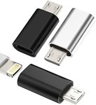 Lightning Female to Micro USB Male Adapter(3pack) Compatible with LG Galaxy S7 S6 Edge Nexus 5 Android Power Charging Converter for iPhone 7 8 Plus X 12pro Ipad Charge Cord Port Data Sync Cable
