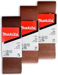 Makita 15 Piece - 3" Multi-Grit Sanding Belt Set For 3"x21" Belt Sanders – Complete Sanding Set For Wood & Metal - 60-240 Grits