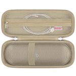 BOVKE Carrying Case Compatible with Beats Pill Wireless Bluetooth Speaker, Beats Pill Portable Speaker Holder Bag with Extra Mesh Pocket for Charging Cables, Champagne Gold