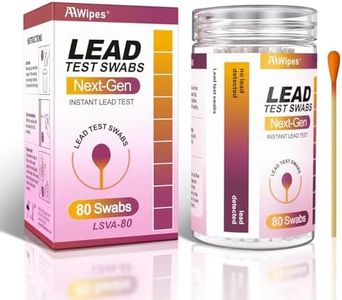 AAwipes Lead Test Kit 80 Swabs Enhanced Lead Testing Formulation at Home Lead Paint Test Kit Testing for Dishes Paint Cups Ceramics Toy and All Surfaces - Quick Results in 30s Lead Detector (80)