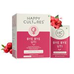 Happy Cultures Bye Bye UTI - Nutritional Supplement with D-Mannose, Cranberry Extract & Probiotics - Fast-Acting Relief & Prevention for UTI - 15 x 2g (Sachets)