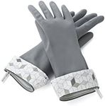 Full Circle Splash Patrol Natural Latex Cleaning Gloves, Grey, Medium/Large