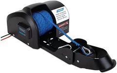 Camco TRAC Outdoors Pontoon 35-G3 Electric Anchor Winch | Features a High-Efficiency, 12-Volt DC, All Steel Gear Motor and 100-feet of Pre-Wound Double-Braid Anchor Rope | (69003)