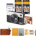 KODAK Mini Shot 2 Retro Christmas Gifts 4Pass 2-in-1 Instant Camera and Photo Printer (5.3 x 8.6 cm) + Accessory Package 68 Sheets, White