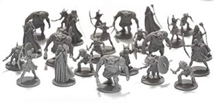 DRUNK'N DRAGON DND Enemies Minis 25 Fantasy Miniatures for Tabletop/Dungeons and Dragons Roleplaying Games - Bulk Minis Unpainted- Monsters Figures Starter Set - Compatible with D