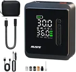 NUSTE Tire Inflator Portable Air Compressor, 25000mAh & 12V DC Air Pump for Car Tires, 150PSI Portable Tire Inflator for Car, Bike Tire Pump with Pressure Gauge, LCD Dual Screen, Motorcycle Ball Pump