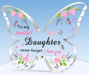 TTOVEN Daughter Gifts Daughter Birthday Gifts Graduation Gifts for Daughter Beautiful Butterfly Acrylic Plaque-To My Beautiful Daughter