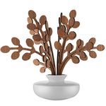 Alessi The Five Season MW64 1S W Design Leaf Fragrance Diffuser, Porcelain and Mahogany, White