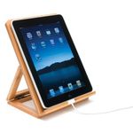 Lipper International Bamboo Adjustable Ipad Stand, Brown