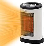 Nassboards, Electric Desk Heater 1500w - Portable, Quiet, Energy Saving Heating Unit, Vertical Indoor Home Space Heaters - Oscillation Function, Adjustable Thermostat, Safety Features