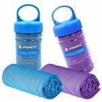 YQXCC 2 Pack Cooling Towels (47"x12"), Ice Cool Neck Towel, Soft Breathable Microfiber for Yoga, Golf, Gym, Running, Camping & Hot Weather