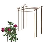 Rusty Bow Plant Supports (Raw Steel designed to rust) for Peonies, Hydrangea, Roses, etc - Strong Metal Garden Supports - Interlinking (Extra Large (100cm Tall x 44cm Wide) Pack of 4)