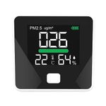 PM2.5 Air Quality Monitor Indoor - Dienmern Indoor Air Quality Monitor Tester, Indoor Air Pollution Meter, PM2.5 Sensor Detector, Temperature and Humidity, PM2.5 Real-Time