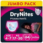 HUGGIES DryNites Girl's, 4-7 Years Jumbos (64 Pants)