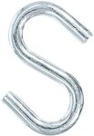 Craft County 2 Pack of 3-Inch Long Heavy-Duty Steel Utility S Shaped Hooks for Hammocks, Hanging Art, and Decorations