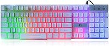 Rii RK100+ White Gaming Keyboard,US