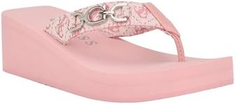 GUESS Women's Edany Wedge Sandal, Pink 660, 9