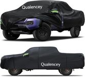 Qualencey 6 Layers Truck Cover Waterproof All Weather for Automobiles,Car Cover Custom Fit for Toyota Tacoma 2005-2024,Outdoor Full Exterior Cover,Rain, Sun, Wind Protection,Black