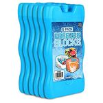 ZYBUX - Blue Freezer Blocks Cools & Keeps Foods Freshness, Cooler for Outdoor, Picnic Beach Camping, Slim, Sleek Design Reusable, Long Lasting Coolness (6 Pieces)