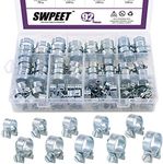 Swpeet 92Pcs 10 Sizes Zinc Plated M