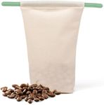 Food Huggers Sustainable Coffee Storage| Bulk Bean Bag | Eco-Friendly, Zero-Waste | BPA-Free, Dishwasher Safe Silicone | Ideal for Groceries, Food | Reusable, Large (1pc)