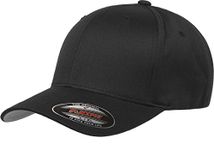 Flexfit Men's Athletic Baseball Fitted Cap, Black, Large-X-Large