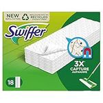 Swiffer Floor Mop Floor Dusters Refill Pack 18 Wipes Ideal for Dust, Pet Hair and Allergens