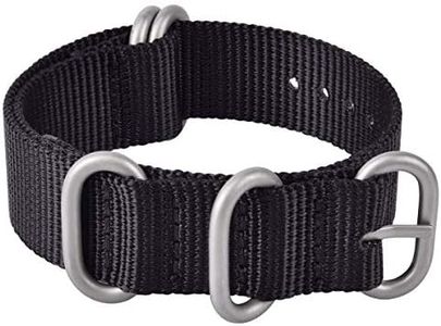 Ritche Christmas Gift 20mm Military Ballistic Nylon Strap Black Nylon Watch Strap Compatible with Timex Expedition Weekender Seiko Nylon Watch Bands for Men Women, Valentine's day Gifts for him or her, White Elephant Gifts, Stocking Stuffers for Men