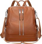 Comfabie 20L Backpack for Women & Girls with 14" Laptop Compartment | College bag for Women & Girls| Metal zips with Secret Pocket | Water Resistant Bags | Laptop Backpack for Women (Tan)