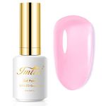 Imtiti Jelly Gel Nail Polish, 1 Pcs 0.5 Fl Oz Pink Jelly Gel Polish Soak Off LED U V Nail Gel Polish Sheer Translucent Gel Nail Polish DIY Nail Art Starter Manicure Salon Gel Nail Kit for Women Girls