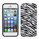 Asmyna IPHONE5CASKCAIM056NP Slim and Durable Protective Cover for iPhone 5, 1-Pack, Retail Packaging, Zebra