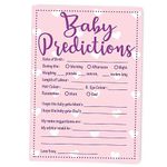 Baby Prediction Cards - 10 Players - Perfect Baby Shower Party Game! (Pink)