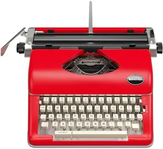 Maplefield Manual Typewriter, Real Vintage Typewriter, Cute Desk Decor for Home and Office, Easy Setup, Great Gift for Writers and Authors, Great for Writers and Authors (Red)