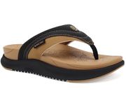 ONCAI Women's Orthotic Flip Flops Recovery Walking Sandals for Women 2026 with Arch Support for Plantar Fasciitis Summer Comfortable Cushion Platform Slip-On Indoor Outdoor Khaki/Black UK Size 6