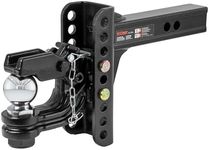 CURT 45907 Adjustable Pintle Hitch Combination, 2-Inch Receiver, 6-Inch Drop, 2-5/16-Inch Ball, 13,000 lbs