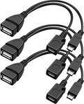 NECABLES 3Pack 2 in 1 OTG Cable for