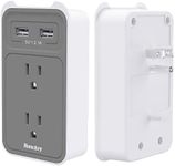 Huntkey Multi Plug Outlet Extender with USB, Wall Outlet Splitter with 2 Multiple Outlets 2 USB Charging Ports, 1875W Plug Splitter for Home, Office, Dorm Room Essentials, Cruise Ship, Travel