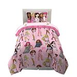 Franco Barbie Movie Bedding Super Soft Comforter and Sheet Set with Sham, 5 Piece Twin Size, College Dorm Essentials (Official Licensed Product)