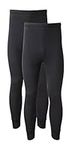 Heatwave® Pack of 2 Men's Thermal Trousers Long Johns Warm Underwear Baselayer Thermals, X Large Black