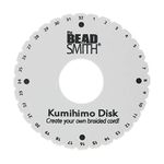 The Beadsmith Round Kumihimo Disk, 6 inch Diameter, 3/8” Thick Dense Foam, Jewelry Tools for Braiding, 1 disks