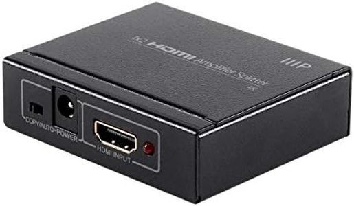 Monoprice Blackbird 4K 1x2 HDMI Amplifier Splitter - 48-bit Deep Color, 3D Video Support, Black