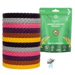 Coziva Mosquito Repellent Bracelet,12 Pack Adjustable Leather Insect Repellent Bracelets Deet-Free Natural Mosquito Bands for Adults & Kids- 300 Hour Protection Bug Repellent Bracelet Travel Essential