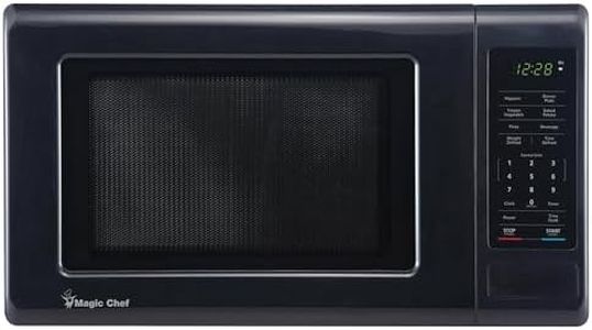 Magic Chef Countertop Microwave with Digital Touch Controls and Display, Standard Kitchen Microwave with Push-Button Door