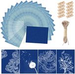 30 Pcs Cyanotype Paper Sun Print Paper Kit High Sensitivity Nature Drawing Printing Sunprint Sun/Solar Activated A5 Paper for Flower Press DIY Arts Crafts Projects