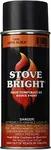 Stove Bright Fireplace Satin Black Paint - High Temp Satin Black Spray Paint, Withstands up to 1200° F, Quick Drying, Retains Color, Easy Application