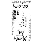 Sizzix Clear Stamps 5PK Festive Sentiments #1 by Olivia Rose, Acryl, One Size