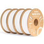 ELEGOO Rapid PETG Filament 1.75mm White 4KG, 3D Printer Filament for 30-600 mm/s High Speed Printing, Dimensional Accuracy +/- 0.02 mm Fit Most FDM Printer 4 Pack 1kg Cardboard Spool(2.2lbs)